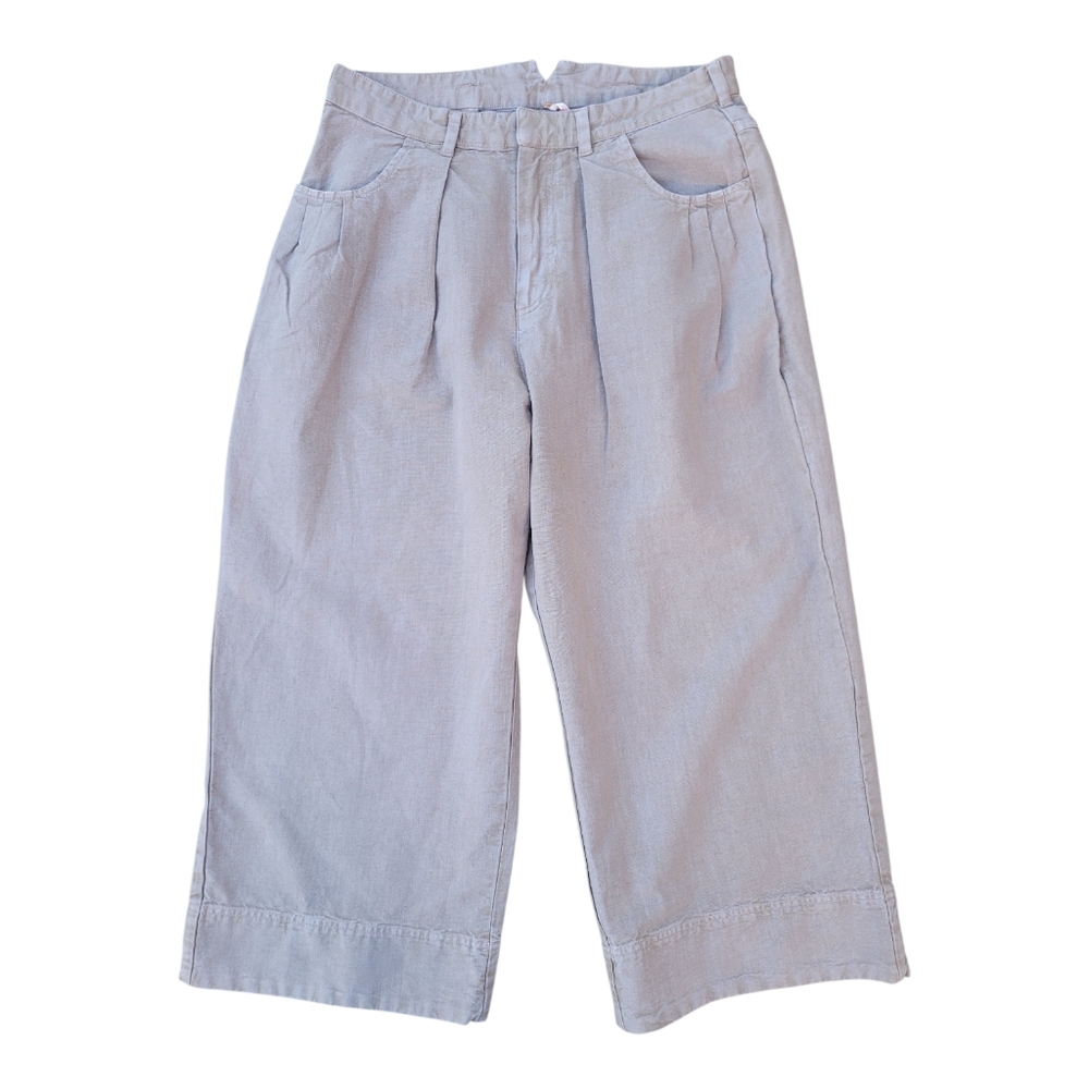 Free People Wide Leg Pants in Light Gray
